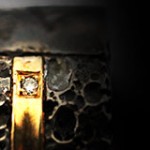 טבעת בזלת עם זהב